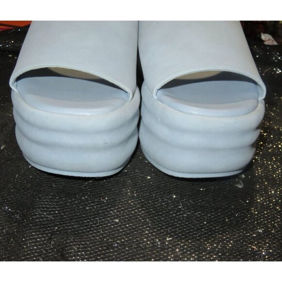 No Boundaries NOBO Pastel Blue Vegan Leather Platform Slides Sandals size 6 - Picture 3 of 10
